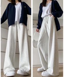 ウエスト紐 裏ボアスウェットパンツ