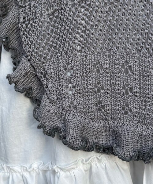 CIAOPANIC(チャオパニック)の「フード付きフリルメローニットベスト(ベスト・レディース・グレー/ホワイト・ONE SIZE)」の22枚目の写真