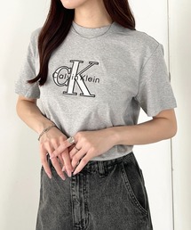 at12:03（アットイチニーゼロサン）の「Calvin Klein(カルバン・クライン)/CK メタリック クルーネック ロゴ 半袖 Tシャツ/MONOLOGO METALLIC CREWNECK TEE（Tシャツ/カットソー）」
