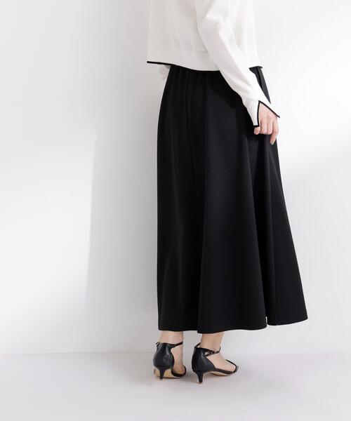 NATURAL BEAUTY BASIC（ナチュラルビューティーベーシック）の「◇ストレッチカルゼシリーズ フレアスカート（スカート・レディース・ブラック/オフホワイト/ベージュ・MEDIUM/P/S）」の9枚目の写真