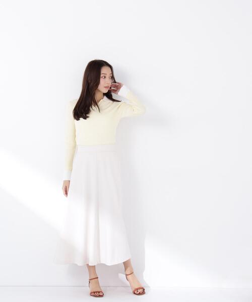 NATURAL BEAUTY BASIC（ナチュラルビューティーベーシック）の「◇ストレッチカルゼシリーズ フレアスカート（スカート・レディース・ブラック/オフホワイト/ベージュ・MEDIUM/P/S）」の17枚目の写真