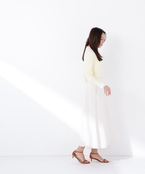 NATURAL BEAUTY BASIC（ナチュラルビューティーベーシック）の「◇ストレッチカルゼシリーズ フレアスカート（スカート・レディース・ブラック/オフホワイト/ベージュ・MEDIUM/P/S）」の18枚目の写真