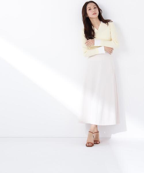 NATURAL BEAUTY BASIC（ナチュラルビューティーベーシック）の「◇ストレッチカルゼシリーズ フレアスカート（スカート・レディース・ブラック/オフホワイト/ベージュ・MEDIUM/P/S）」の21枚目の写真