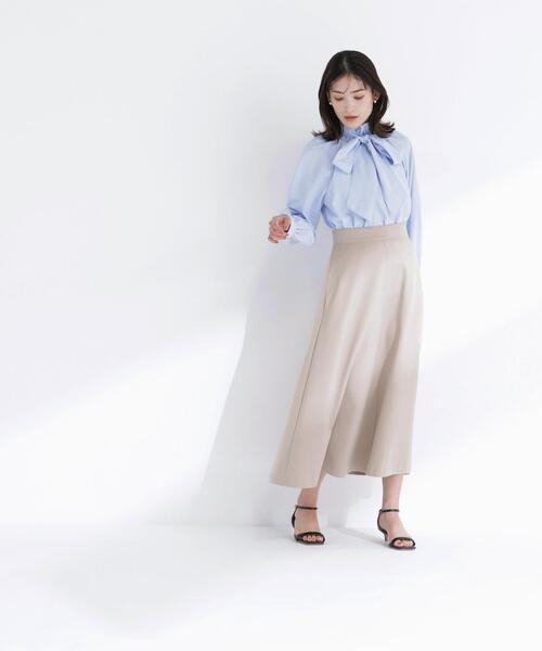 NATURAL BEAUTY BASIC(ナチュラルビューティーベーシック)の「◇ストレッチカルゼシリーズ フレアスカート(スカート・レディース・ブラック/オフホワイト/ベージュ・MEDIUM/P/S)」の12枚目の写真