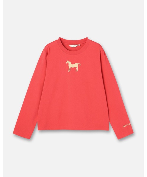 marimekko(マリメッコ)の「【kioski】 Elve Musta Tamma / shirt(Tシャツ/カットソー・レディース・レッド・X-SMALL/SMALL/MEDIUM/LARGE)」の5枚目の写真