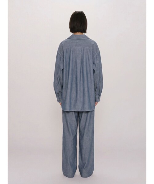 MIDIUMISOLID(ミディウミソリッド)の「MIDIUMISOLID for Ladies シアーデニムオープンカラーシャツ(BLEACH)(シャツ/ブラウス・レディース・ライトブルー・FREE)」の10枚目の写真