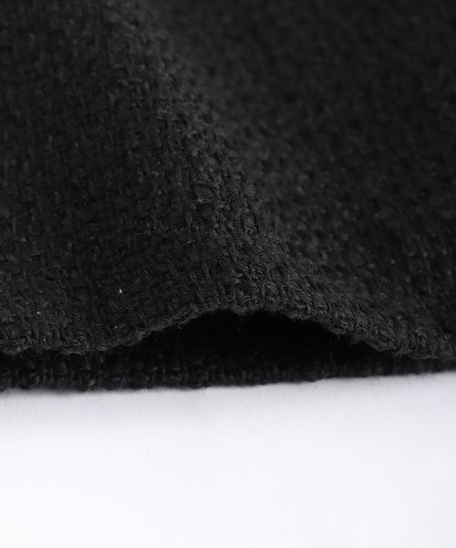 WESTSEA(ウエストシー)の「ショート丈 ノーカラージャケット ツイード風(ノーカラージャケット・レディース・ブラック・M/L)」の10枚目の写真