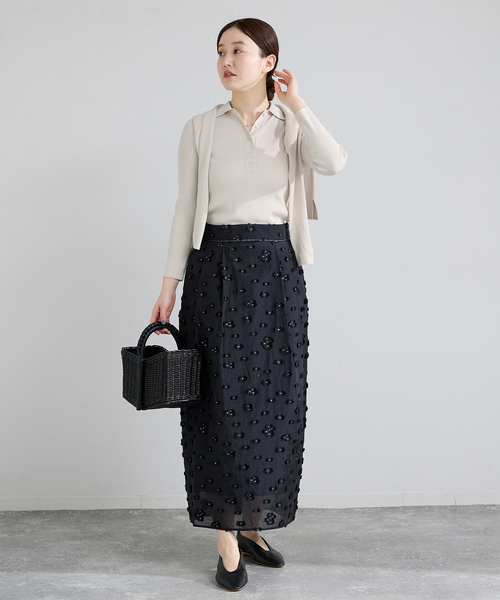 IENA（イエナ）の「ECO SPLASH 襟付きリブプルオーバー（ニット/セーター・レディース・ブラウン/アイボリー・FREE）」の11枚目の写真