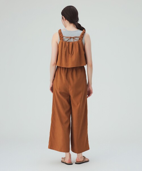 BEAMS HEART(ビームスハート)の「ビスチェ風 オールインワン(つなぎ/オールインワン・レディース・チャコールグレー/オレンジ・FREE)」の17枚目の写真