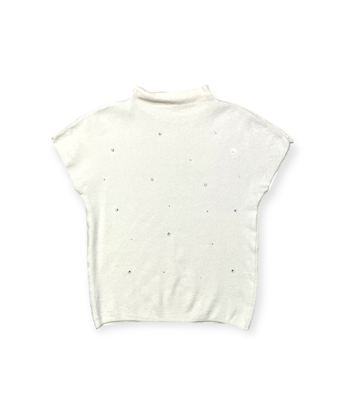 BORN SLIPPY(ボーンスリッピー)の「Soft Crystal Drift Mock Neck Knit (Ivory)(ベスト・レディース・その他・FREE)」の3枚目の写真