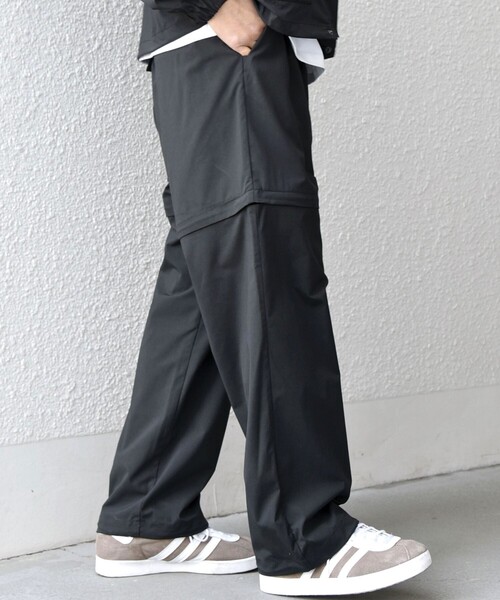 SHIPS any(シップス エニィ)の「SHIPS any:〈撥水加工〉タスラン SOLOTEX(R) 2WAY トラック パンツ(セットアップ対応)◇(カーゴパンツ・メンズ・ライトグレー/ブラック・MEDIUM/LARGE/X-LARGE)」の5枚目の写真