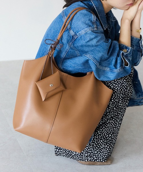 C23【本革】ミニポーチ付き 本革トートバッグ（トートバッグ）｜&MARKS