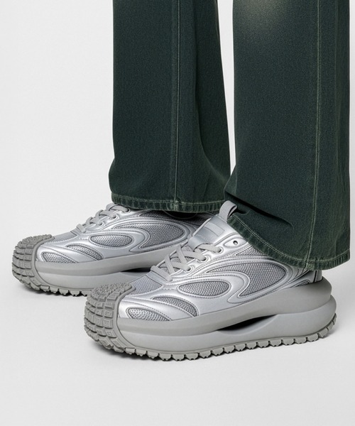 DISTORTION(ディストーション)の「ディストーション ミスフィット DISTORTION MISFIT 7cm メンズ 厚底 スニーカー DIS25F0003(スニーカー・メンズ・Black/Silver・41/42/43/40)」の21枚目の写真