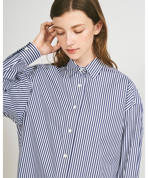 Mackintosh（マッキントッシュ）の「DINVIN SPLITTED BACK（シャツ/ブラウス・レディース・ホワイト×ネイビー・6）」の7枚目の写真