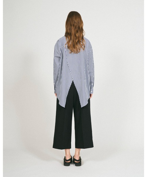 Mackintosh（マッキントッシュ）の「DINVIN SPLITTED BACK（シャツ/ブラウス・レディース・ホワイト×ネイビー・6）」の5枚目の写真