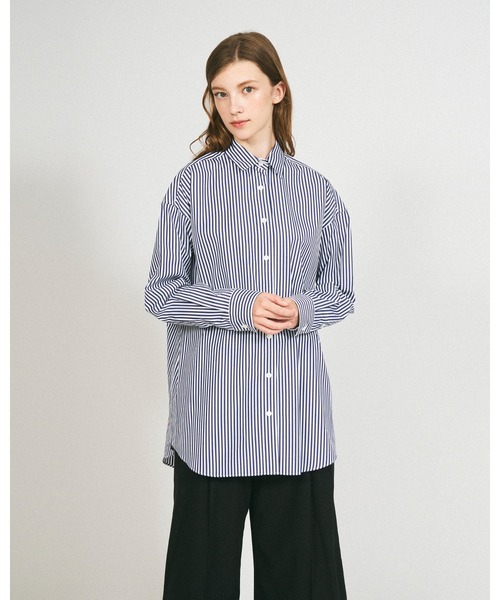 Mackintosh（マッキントッシュ）の「DINVIN SPLITTED BACK（シャツ/ブラウス・レディース・ホワイト×ネイビー・6）」の2枚目の写真