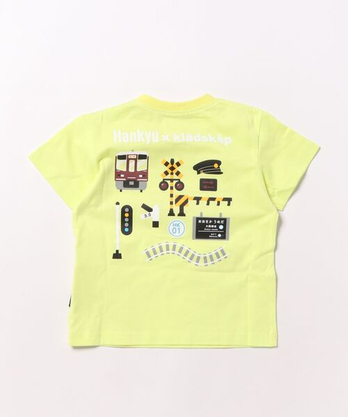 kladskap（クレードスコープ）の「【阪急電車】陸橋半袖Tシャツ（Tシャツ/カットソー・キッズ・サックスブルー/イエロー・100cm/90cm/80ｃｍ/120cm/110cm）」の3枚目の写真