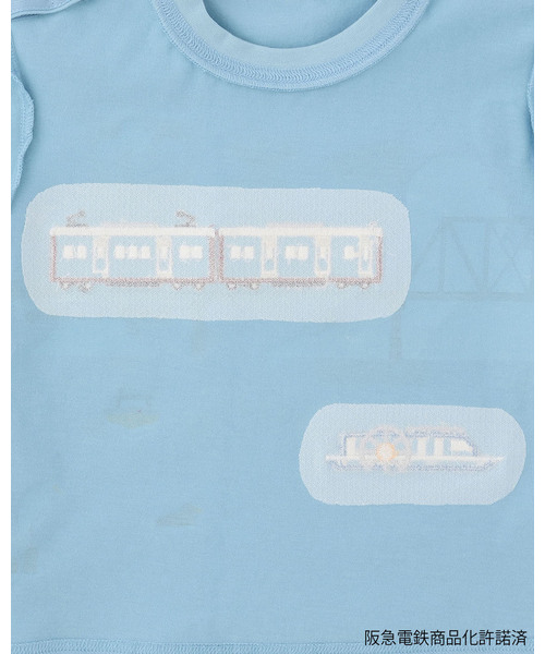 kladskap（クレードスコープ）の「【阪急電車】陸橋半袖Tシャツ（Tシャツ/カットソー・キッズ・サックスブルー/イエロー・100cm/90cm/80ｃｍ/120cm/110cm/130cm）」の7枚目の写真