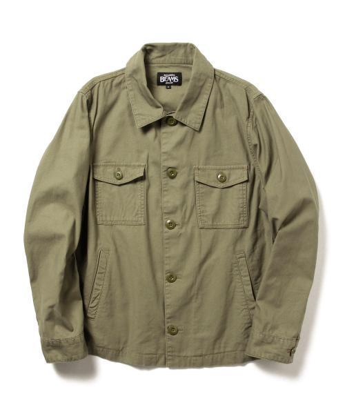 BEAMS(ビームス)の「<WEB限定>BEAMS / NEW STANDARD ショートCPOジャケット(ミリタリージャケット・メンズ・オリーブ/ネイビー・MEDIUM/LARGE/SMALL/X-LARGE)」の20枚目の写真