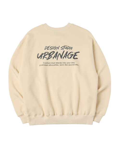 URBANAGE（アーバンエイジ）の「DESIGN STUDIO ロゴ オーバーサイズ スウェット_クリーム（スウェット・レディース・その他・MEDIUM/LARGE）」の2枚目の写真