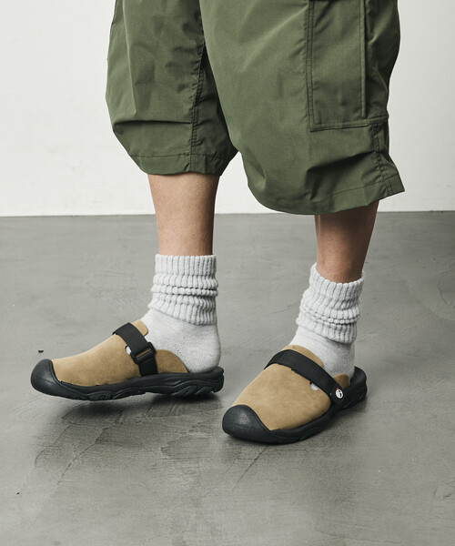 FREAK'S STORE(フリークスストア)の「限定展開 FREAK'S STORE OUTDOORS/フリークスアウトドアーズ レザレットSW トゥキャップ スリッポン サンダル(サンダル・メンズ・ベージュ/ブラック・23.0cm/24.0cm/25.0cm/26.0cm/27.0cm/28.0cm)」の22枚目の写真