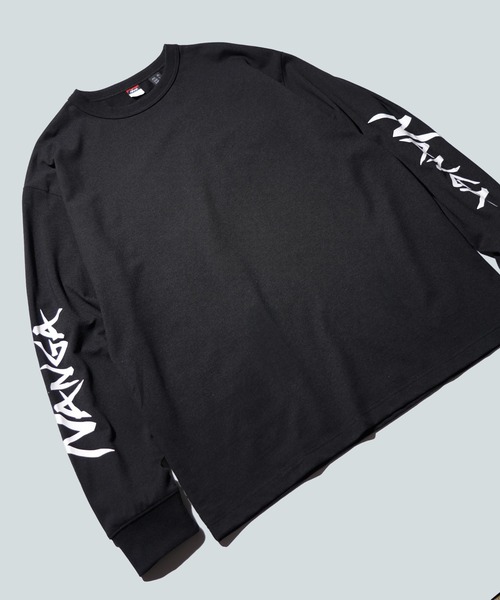 NANGA(ナンガ)の「NANGA / ナンガ ECO HYBRID SLV LOGO L/S TEE (UNISEX) エコハイブリッド スリーブ ロゴ ロングスリーブTシャツ(Tシャツ/カットソー・メンズ・ブラック/ネイビー/ホワイト・SMALL/MEDIUM/LARGE/X-LARGE)」の2枚目の写真