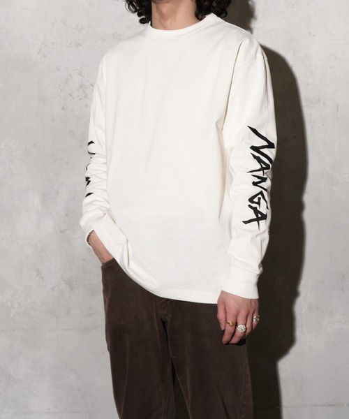NANGA(ナンガ)の「NANGA / ナンガ ECO HYBRID SLV LOGO L/S TEE (UNISEX) エコハイブリッド スリーブ ロゴ ロングスリーブTシャツ(Tシャツ/カットソー・メンズ・ブラック/ネイビー/ホワイト・SMALL/MEDIUM/LARGE/X-LARGE)」の11枚目の写真
