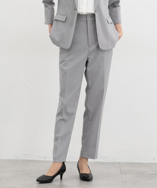 Honeys（ハニーズ）の「【ストレッチ・ウォッシャブル・イージーケア・接触冷感】センタープレスパンツ（股下６０ｃｍ）（スラックス・レディース・ベージュ/杢グレー/ライトグレー系/ネイビー/ブラック・LL/3L/S/M/L）」の3枚目の写真