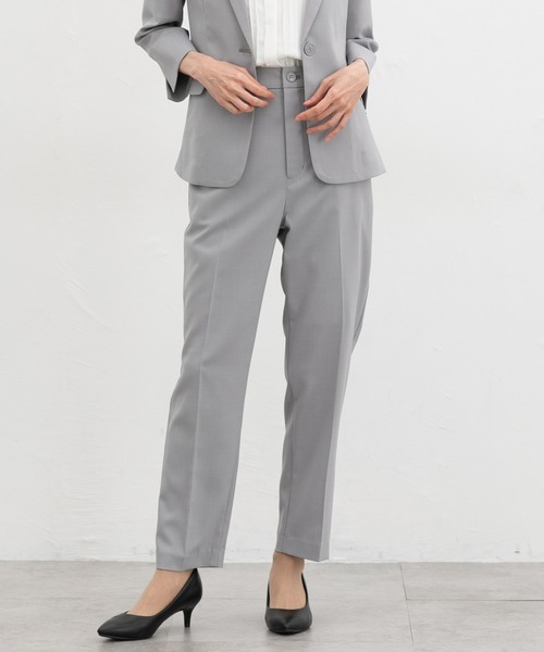 Honeys（ハニーズ）の「【ストレッチ・ウォッシャブル・イージーケア・接触冷感】センタープレスパンツ（股下６０ｃｍ）（スラックス・レディース・ベージュ/杢グレー/ライトグレー系/ネイビー/ブラック・LL/3L/S/M/L）」の16枚目の写真