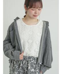 Samansa Mos2 | デニムショート丈シャツ(シャツ/ブラウス)