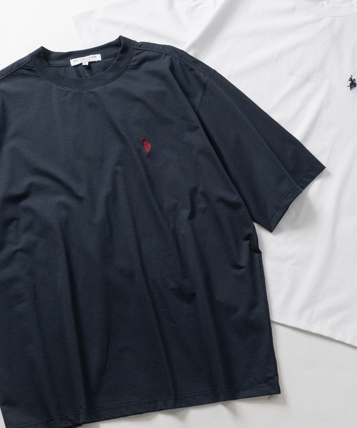 U.S. POLO ASSN.(ユーエスポロアッスン)の「【18】〔U.S.POLO ASSN/ユーエスポロアッスン〕ワンポイントロゴ ベーシッククルーネックTシャツ 接触冷感/無地(Tシャツ/カットソー・メンズ・オフホワイト/ブラック/ネイビー・MEDIUM/X-LARGE/LARGE)」の3枚目の写真