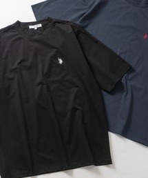 【18】〔U.S.POLO ASSN/ユーエスポロアッスン〕ワンポイントロゴ ベーシッククルーネックTシャツ 接触冷感/無地