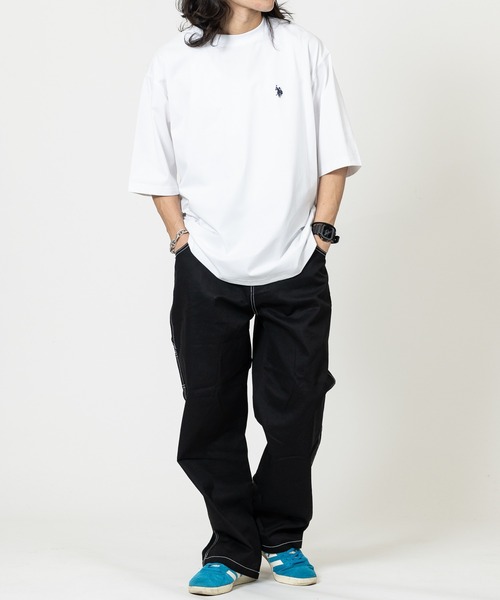 U.S. POLO ASSN.(ユーエスポロアッスン)の「【18】〔U.S.POLO ASSN/ユーエスポロアッスン〕ワンポイントロゴ ベーシッククルーネックTシャツ 接触冷感/無地(Tシャツ/カットソー・メンズ・オフホワイト/ブラック/ネイビー・MEDIUM/X-LARGE/LARGE)」の14枚目の写真