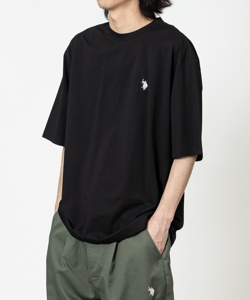 U.S. POLO ASSN.(ユーエスポロアッスン)の「【18】〔U.S.POLO ASSN/ユーエスポロアッスン〕ワンポイントロゴ ベーシッククルーネックTシャツ 接触冷感/無地(Tシャツ/カットソー・メンズ・オフホワイト/ブラック/ネイビー・MEDIUM/X-LARGE/LARGE)」の18枚目の写真