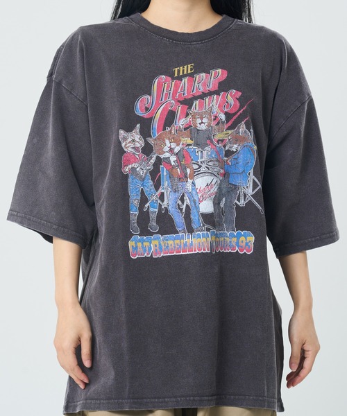 go slow caravan(ゴースローキャラバン)の「スノーウォッシュバンドアニマルプリントTEE(M1)(Tシャツ/カットソー・メンズ・ブラック/チャコールグレー・X-LARGE/LARGE/MEDIUM)」の1枚目の写真