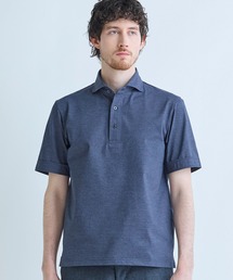 MEN'S BIGI | ドットメッシュジャージカッタウェイポロシャツ＜通気性、接触冷感＞(ポロシャツ)