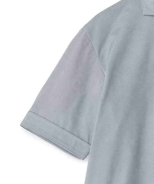 MEN'S BIGI（メンズビギ）の「ドットメッシュジャージカッタウェイポロシャツ＜通気性、接触冷感＞（ポロシャツ・メンズ・チャコールグレー/グレー/ネイビー・02/01/04/03）」の17枚目の写真