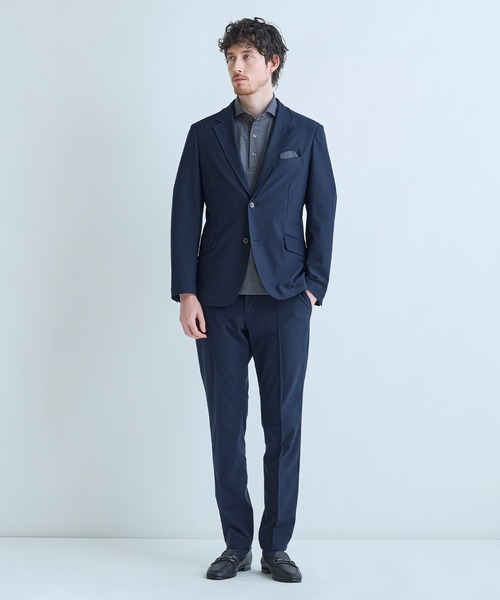 MEN'S BIGI（メンズビギ）の「ドットメッシュジャージカッタウェイポロシャツ＜通気性、接触冷感＞（ポロシャツ・メンズ・チャコールグレー/グレー/ネイビー・02/01/04/03）」の10枚目の写真