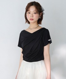 Elishe（エリシェ）の「ドレープアシメトップス（Tシャツ/カットソー）」