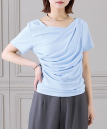 Elishe（エリシェ）の「ドレープアシメトップス（Tシャツ/カットソー）」
