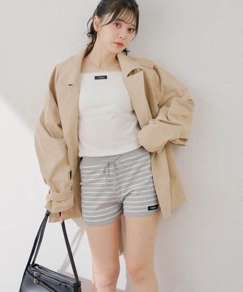 Chico(チコ)の「【セットアップ対応】コンパクトボーダーショートパンツ(その他パンツ・レディース・グレー/アイボリー/ブラック・FREE)」の11枚目の写真