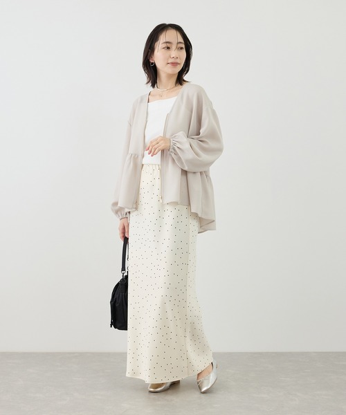 ROPE' PICNIC（ロペピクニック）の「細見えバイアスサテンドットスカート（スカート・レディース・ホワイト系その他5・FREE）」の17枚目の写真