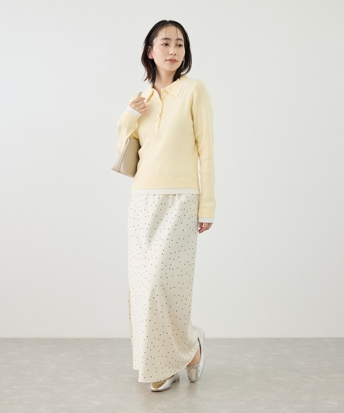 ROPE' PICNIC（ロペピクニック）の「細見えバイアスサテンドットスカート（スカート・レディース・ホワイト系その他5・FREE）」の21枚目の写真