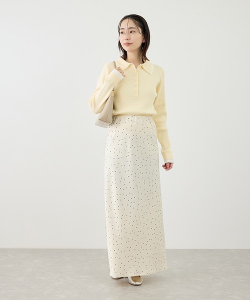 ROPE' PICNIC（ロペピクニック）の「細見えバイアスサテンドットスカート（スカート・レディース・ホワイト系その他5・FREE）」の22枚目の写真