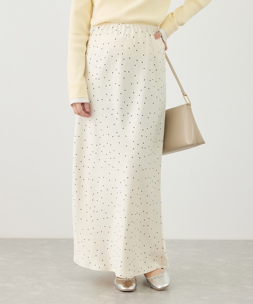 ROPE' PICNIC（ロペピクニック）の「細見えバイアスサテンドットスカート（スカート・レディース・ホワイト系その他5・FREE）」の3枚目の写真
