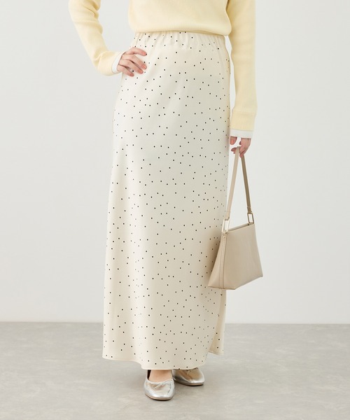 ROPE' PICNIC（ロペピクニック）の「細見えバイアスサテンドットスカート（スカート・レディース・ホワイト系その他5・FREE）」の4枚目の写真