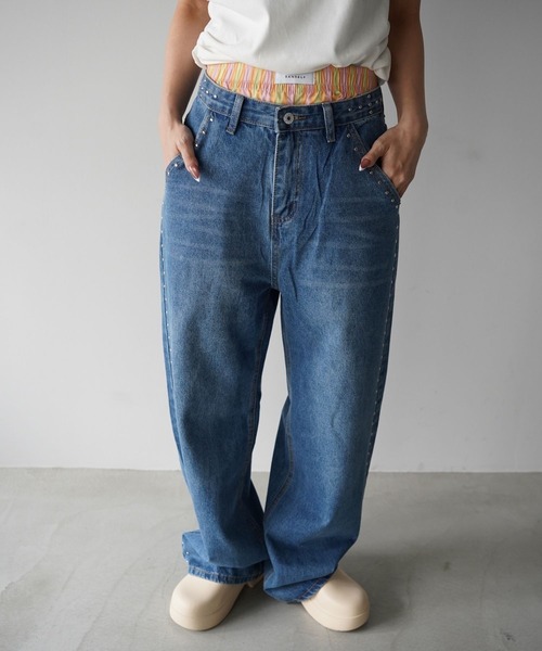 SANSeLF(サンセルフ)の「【SANSeLF】カラーストライプショートパンツ saw26s036(その他パンツ・レディース・パープル/オレンジ・FREE)」の4枚目の写真