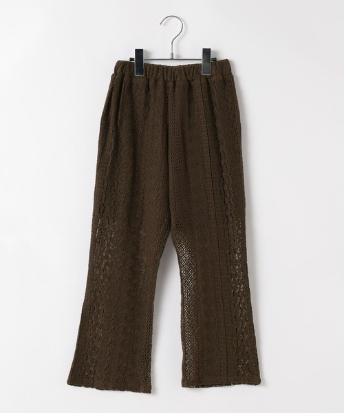 BAYFLOW（ベイフロー）の「[裏地付きで安心♪]レースフレアイージーパンツ(KIDS)（その他パンツ・キッズ・オフホワイト/ブラウン・140cm/130cm/120cm/110cm/150cm）」の2枚目の写真