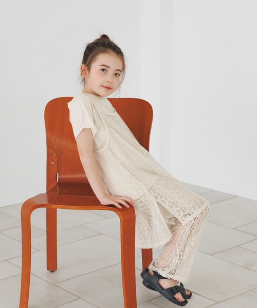 BAYFLOW（ベイフロー）の「[裏地付きで安心♪]レースフレアイージーパンツ(KIDS)（その他パンツ・キッズ・オフホワイト/ブラウン・140cm/130cm/120cm/110cm/150cm）」の3枚目の写真