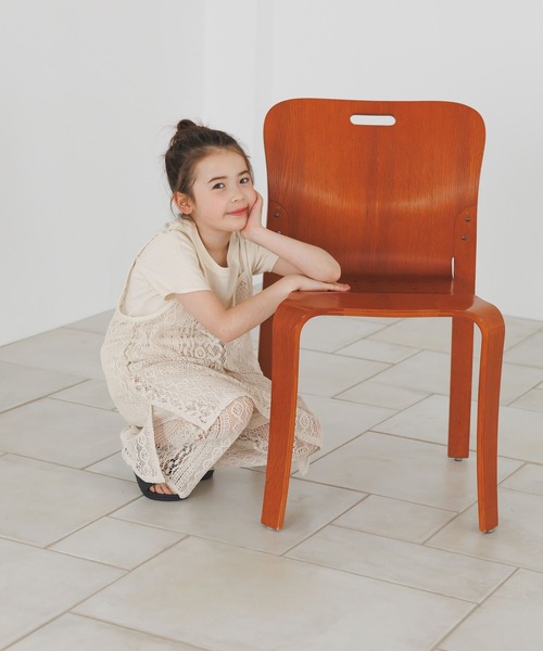 BAYFLOW（ベイフロー）の「[裏地付きで安心♪]レースフレアイージーパンツ(KIDS)（その他パンツ・キッズ・オフホワイト/ブラウン・140cm/130cm/120cm/110cm/150cm）」の5枚目の写真